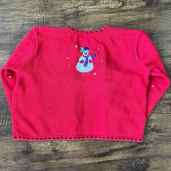 Vintage Ugly Christmas Sweater Cardigan Large - Designers Originals Studio - Picture 11 of 11